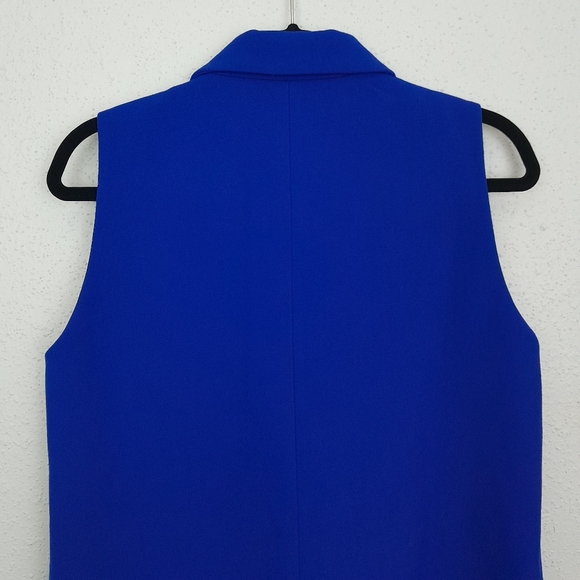 Ted Baker Elrosad 60s Aline Shift Dress Blue Full Zip Front Size 2 - Picture 7 of 9